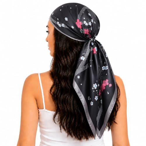 FAIRYGATE Seidentuch Damen Seidentuch Seide Leicht Seidenschal Bandana Halstuch Kopftuch Elegante Schal Tuch Geschenk für Frauen DA21