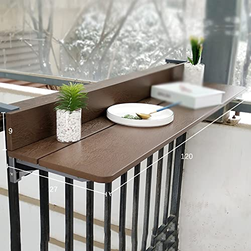 wandklapptisch klapptisch Wand wandtisch klappbar, Wandmontierte Beistelltische, Balkontisch, tragbare schwebende Regale, Balkon-Hängetisch, höhenverstellbare Geländer, Balkon-Stehtisch für