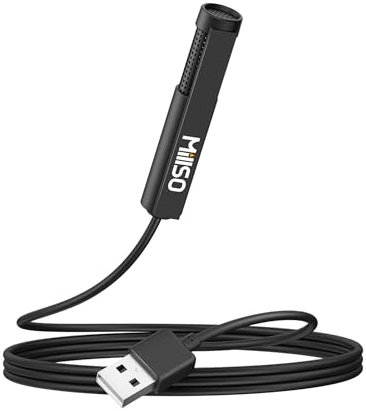 MillSO USB PC Mikrofon USB Type A 360° Omnidirektionales Kondensator Mikrofon mit 1.45 Meter Kabel für Computer, Laptop, PS5, PS4, Podcast, Interviews, Skype, Netzwerksingen und Aufzeichnung