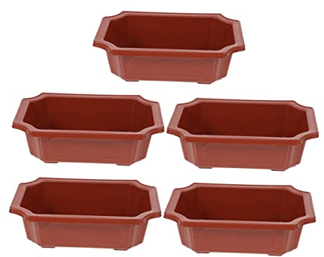 Happyyami 5 Stück Gartentöpfe Und Für Pflanzen Blumentopf Aus Kunststoff Einfache Pflanzenbehälter Leicht Waschbar Wiederverwendbar Für Bonsai-bäume