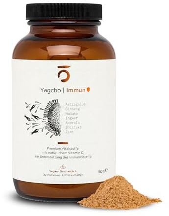 Yagcho Immun 150g | Immun & Energie Komplex | Vitalpilze Mix | Immunsystem stärken | TCM Heilpflanzen | Pilzkaffee | Nahrungsergängzungsmittel