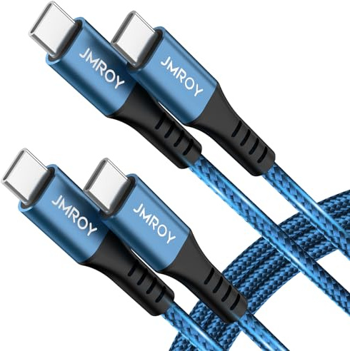 Cavo di ricarica da USB C a USB C, 1 m, 2 pezzi, 60 W, 20 V/3 A, cavo dati di ricarica rapida per iPhone 15, MacBook Air/Pro, iPad Pro/Air/Mini 6, Galaxy S23 Ultra, Huawei Mate 60