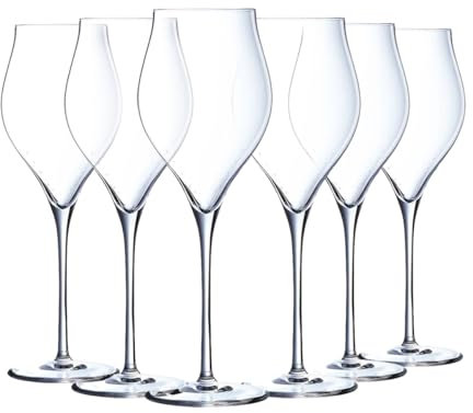 Chef&Sommelier - Collezione Exaltation - 6 calici da champagne da 30 cl, prodotti in Francia - Confezione rinforzata