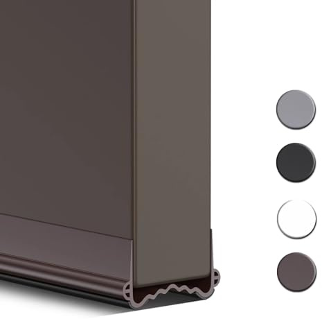 XAOCED Türdichtung Zugluftstopper für Türen 100cm, Schallschutz Türdichtung Unten Selbstklebend, Besser Geeignet für Türen Im Haus (Leicht zu installieren/Fällt Nicht Ab/Wiederverwendbar) (1, Braun)