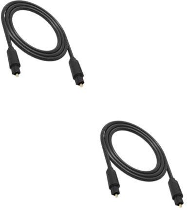 HOMSFOU 2pièces Câble Audio Numérique Fibre Optique Connecteurs Cubiques Compatible Home Cinéma Et Détails Riches Noir