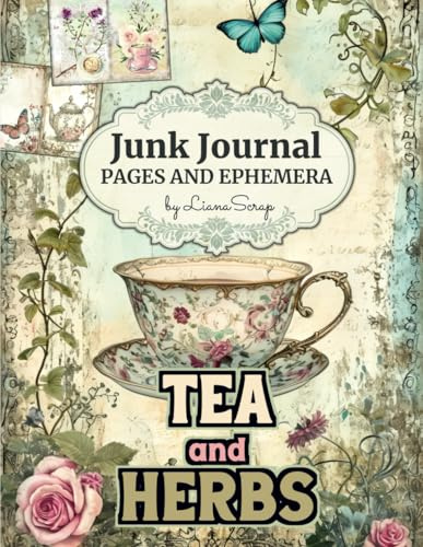 Tea and Herbs by LianaScrap: Junk Journal Pages and Ephemera