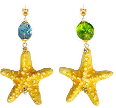 MARARDI Ohrringe Damen Italienische Lange Handmade Italienischer Schmuck Elegant Originale für Alltag Events Hochzeiten besondere Anlässe
