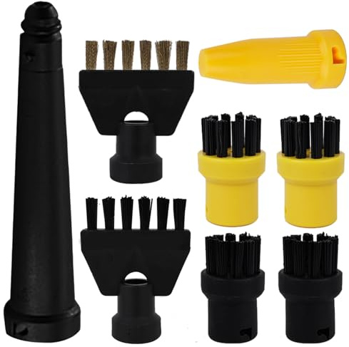 8 Pièces Accessoire pour Karcher Nettoyeur Vapeur, Rondes Brosses, Buse, Brosses Plates, pour Karcher SC1 SC2 SC3 SC4 SC5