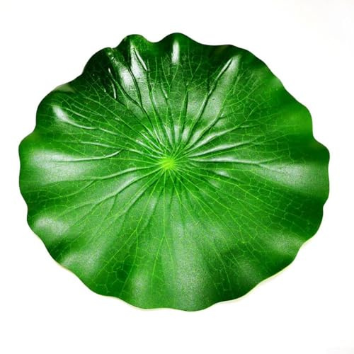 Schwimmende Lilien-Pads, Kunststoff-Teich-Ornamente, künstliche Lotusblätter, EVA-Wasserlilien-Pads, Laub, Teichdekoration für Koi, Fisch, Pool, Terrasse, Aquarium (28 cm)