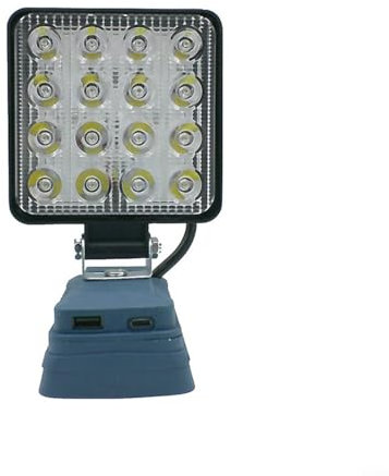 Alanmoship LED Work Light Compatible With For BOSCH Li-Ion Battery Rotatable Flashlight Spotlight With USB Charging Port For Workshop Outdoor Field Lighting(B)