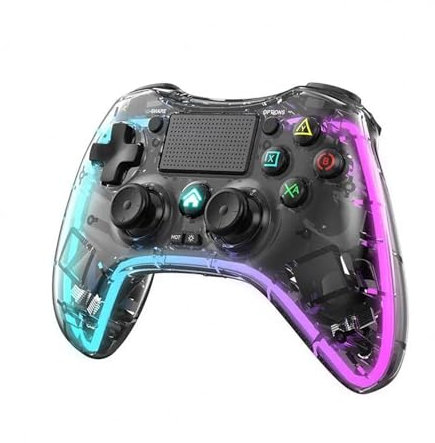 Transparant Colorful Wireless Game Controller for PS4 /Sw&it&ch /PS3/ Android/IOS Joystick Gamepad for PS4 Console Touch Button