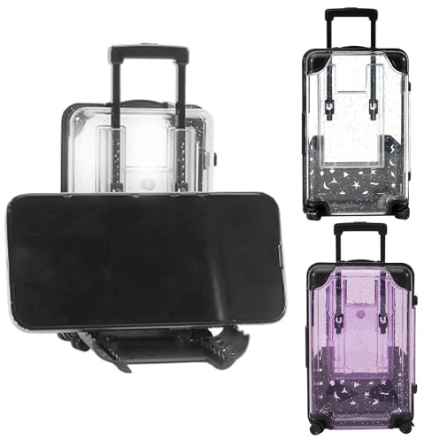 DEANKEJI 2 Stück Koffer Deko, Mini Koffer Mit der Funktion Eines Handyhalters, Realistischer Geschenk Reise, EIN Lustiges Geschenk für Reiselustige, zur Aufbewahrung von Schmuck und Haarschmuck