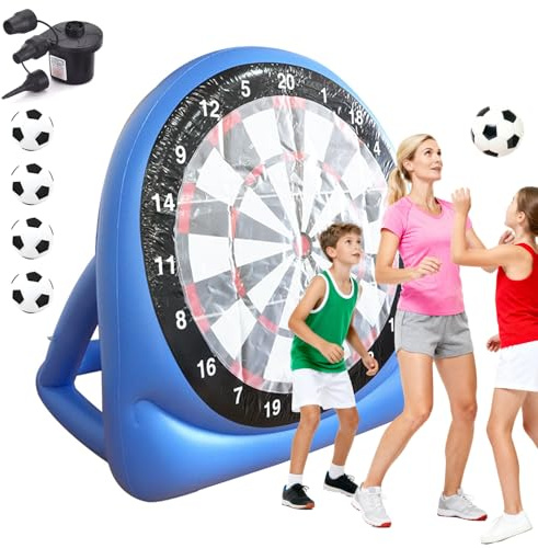 Inflatable Soccer Target Dartboard Game, Football Dart Board for Outdoor