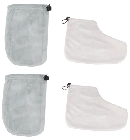 LIFKOME 2 Paar Paraffintherapie Handschuhe Und Wachs Fußabdeckungen Satz Thermoisolierende Baumwollware Schützende Paraffin Wachsbad Handschuhe Und Fußsocken Für Spa Und Zuhause