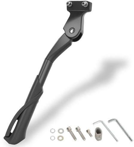 Fahrradständer 24-29 Zoll, Höhenverstellbarer Fahrradständer Mittelständer, Seitenständer Fahrrad Ständer mit 2 Löchern für Montainbike Ebike MTB Rennrad, 40mm Loch für M6, 18mm Loch für M5/M6