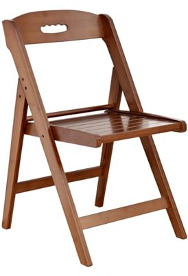 Gartenstuhl Klappbar mit Lehne Bis 150kg Belastbar Klappstuhl Camping Hochlehner Platzsparend für Partys, Hochzeiten, Picknick(Brown)