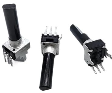 5 stücke RV09 mixer volumen sound potentiometer B10K B20K B50K 3-pin Halb welle länge 23mm(10K Ohm)