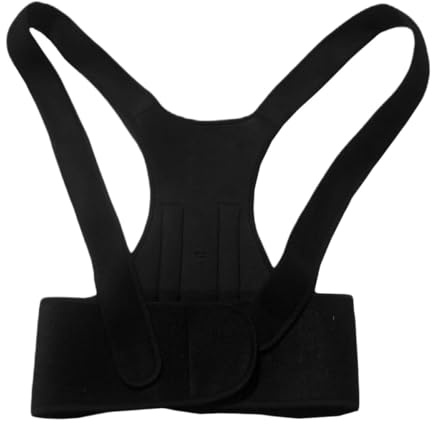 CLISPEED Correcteur de Posture Dos Réglable pour Hommes et Femmes, Support Dorsal Portable Noir Taille M, Redresseur de Dos Professionnel pour Soulagement des Douleurs Dorsales et Maintien