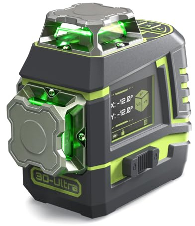 LASGOO 3D-Ultra Livella Laser con Grande Schermo LCD, Telecomando & Supporto Magnetico