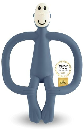 Matchstick Monkey - Beißring Affe Original - Baby Zahnungshilfe - weiche Noppen massieren wundes Zahnfleisch - Silikon BPA-frei - Greifling für Zahnen - ab 3 Monaten - petrol