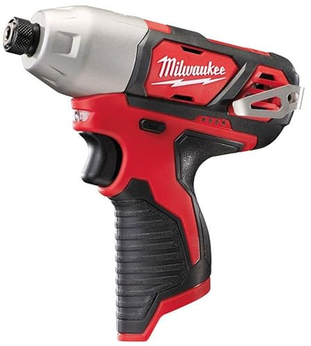 Milwaukee M12BID-0 M12 12v Compact Impact Driver 2 x 2Ah Batteries M12B2, Red