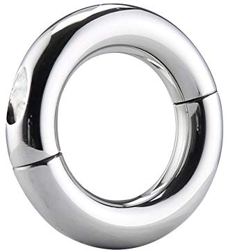 Roluck Pennis Ringe Fest Edelstahl Penisring für Männer, Metall Cockringe Eichelring Enhancer Erotik Sexspielzeug mit Schraubenschlüssel und Schraube (M)