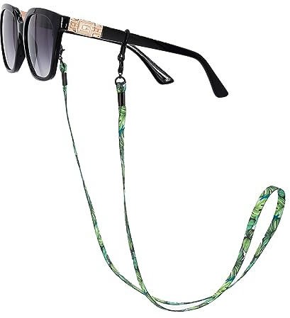 GERNEO® - Amsterdam – Brillenband Stoff – Maskenband - extra lange Unisex Brillenkordel für Sonnenbrillen & Lesebrillen – diverse Brillenbänder Farben - Brillenhalter Schwarz (Maskenkette)