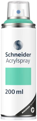 Schneider Paint-It 030 Supreme DIY Acryllack (hochdeckende Sprühfarbe, UV-beständig, 200 ml, Acrylspray für fast alle Untergründe) turquoise matt