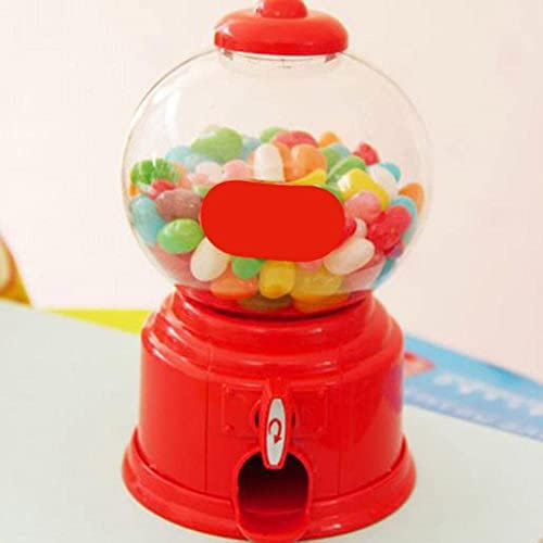 elemhome Kids'Candy Machine Máquina de dulces para niños Mini máquina de chicle creativa Caja de dulces Máquina de cápsula Dispensador de burbujas Gumball Caja(rojo)