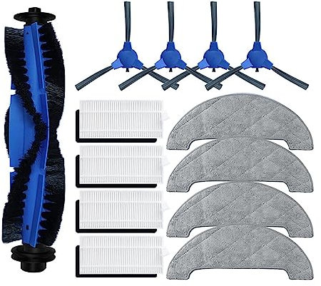 EtliN Compatible With Venga VG RVC 3000 3001 Robot Vacuum Clenaer Replacement Spare Parts Accessories Main Side Brush Hepa Filter Mop Rag Wipe (Color : Set 12)