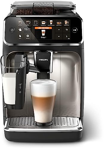 PHILIPS 5400 Fully Automatic Espresso Machine with LatteGo, EP5447/94 (Renewed)