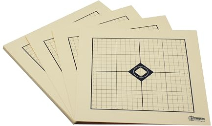Zielscheiben *MRAD Target* | 26x26 cm | Schießscheibenkarton 200g/m² | Ideal zum Einschießen für den Sportschützen | 1cm Raster
