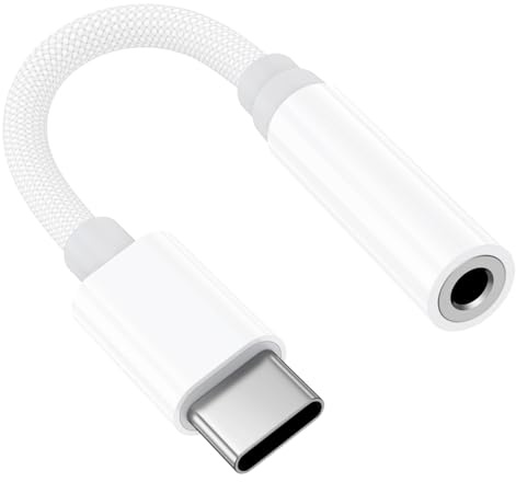 USB C Jack Adapter [MFi zertifiziert] Kopfhörer Adapter iPhone 15 USB C auf 3.5mm Aux Audio Kabel Dongle Jack kompatibel mit iPhone 15/15 Pro/15 Pro Max, Samsung Galaxy S24 S23 S22, iPad