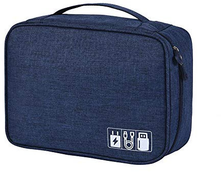 Kabeltasche,Kabel Organizer Tasche Kationische Polyesterkabel digitale Aufbewahrungstaschen Organizer USB Gadgets Drähte Ladegerät Power Battery Reißverschluss Bag Travel Cosmeticcase(1)