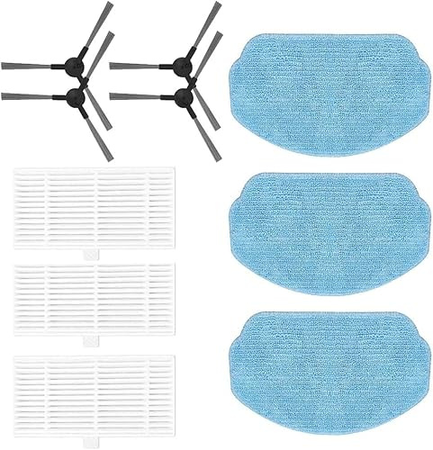 Daaxing Juego de cepillos laterales, paños y filtros para robot aspirador Cecotec Conga 999 X-Treme - Accesorios de repuesto (10 unidades)