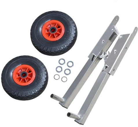 Pcingsia Boat Launch Wheels - Folding Outboard Engine Wheels For Dinghy - Folding Outboard Engine Wheels Launching Wheels Detachable Starter Wheel For Inflatable Boats