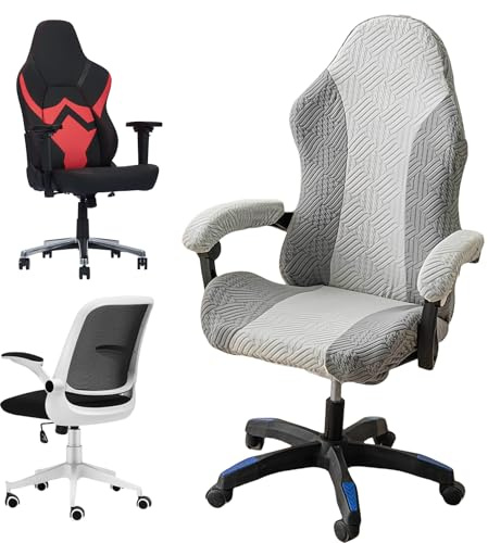 WIYETY Gaming Stuhl Bezug mit Armlehnen/Stuhlrücken Bezug, Stuhlbezug Sitzbezug, Bürostuhl Gaming Stuhlhussen für Computer-Spielstuhl, Racing-Stil