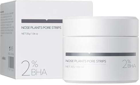 Masque dissolvant de 2% BHA, crème nettoyante en profondeur pour le nez, bandes de pores végétales douces pour les types de peau