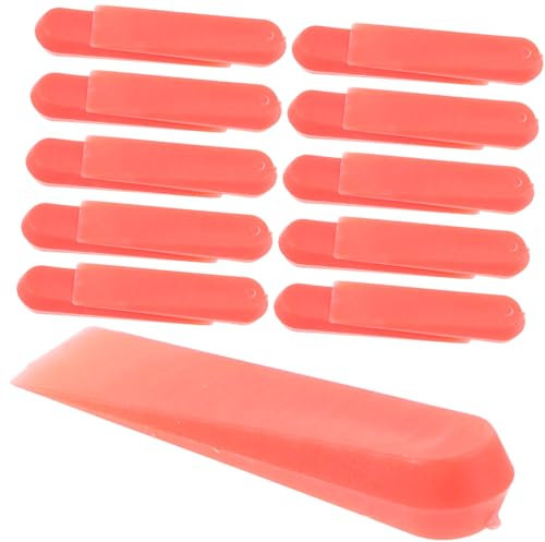 Angoily 100 Pcs Tile Leveling Wedges Plastic Reusable Spacer Inserts 5mm Red Gasket for Floor Wall Tile Installation DIY Tiling Tool