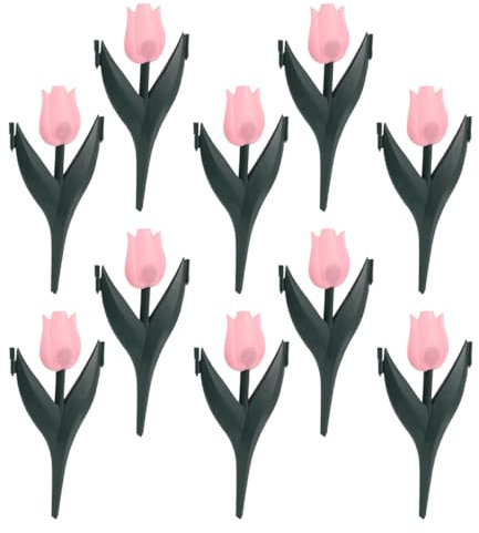 BESPORTBLE 10st Zaun-Zaun-Dekoration Gartenzaun Rasenkante Und Landschaftsgrenze Gartenpfähle Dekorativ Landschaftsgestaltung Rand Grenze Lattenzaun Gartengrenze Grenzzaun Kantenrand Rosa PVC