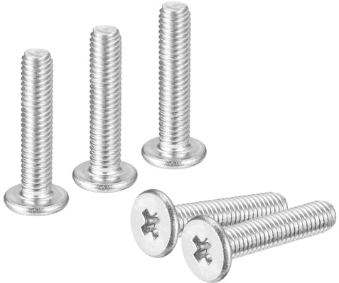 QUARKZMAN M3-0.5 x 14mm 20Pcs Vis À Tête Plate Ronde 304 Acier Inoxydable Entraînement Phillips Vis Machine Fixation Pour Connexion Meuble
