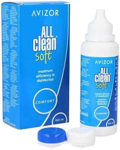 Avízor All Clean Soft 100ml - Solution Unique - Nettoie et Protège - Kit de Voyage - Pour tous types de lentilles de contact souples, y compris les lentilles en silicone hydrogel.