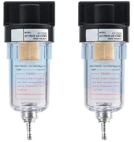 1 procesador de fuente de aire AF2000, filtro de aire con separación de aceite y agua, compresor de aire neumático, filtro de vacío.(AF2000(plastic core))