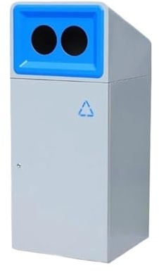 huanglyc-232 Bote de basura, Contenedor de basura metálico de gran capacidad de 120 l for exteriores, jardín, calle y plaza, Contenedores de basura al aire libre