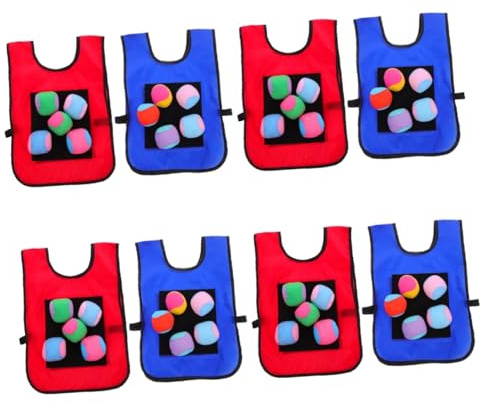 Supvox 48 Stck Teiliges Klettspiel Wurfspiel für Klebrige Ballwesten und Weiche Bälle Fördert Motorik und Soziale Fähigkeiten Robustes Material Geeignet für Jungen und Zufällige Farbe