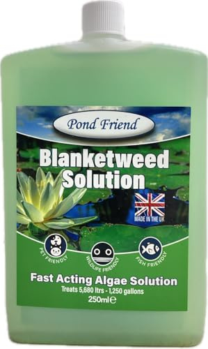 Pond Friend Blanketweed Solution Fast Acting String & Filament Algae Water Treatment For Clearer Cleaner Water 250ml Treats 5680 Litre