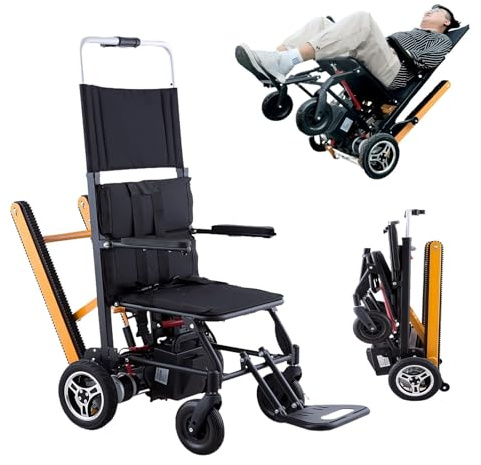 Sillas De Ruedas Eléctricas para Subir Y Bajar Escaleras, Silla Eléctrica para Subir Escaleras, Carrito para Personas Mayores Y Discapacitadas. A