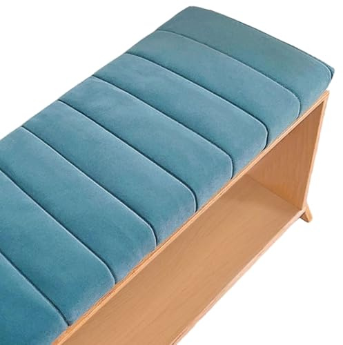 uyeoco Coussin de Banc sur Mesure Interieur/Exterieur 120x40 180x40 120x30 90x50 Coussin de Banquette Dehoussable pour Salon ou Balançoire de Jardin,Balcon,Terrasse et Palette(Bleu Clair,100x40x5cm)