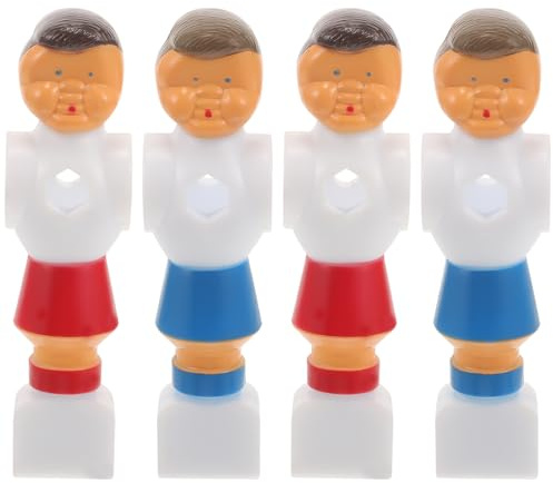 HOUDERCO Tischfußballspieler Statuen 4 Stück aus PVC Bruchsicher und Stoßfest für Tischkicker Erwachsene als Ersatzfußballspieler