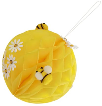 Healifty Decorazioni Di Carta a Nido D'ape Appese Per Feste Gialle, Ornamenti Fai Da Te Per Matrimoni e Compleanni, Set Di Palline Sospese Per Arredamento Indoor e Fondali Fotografici